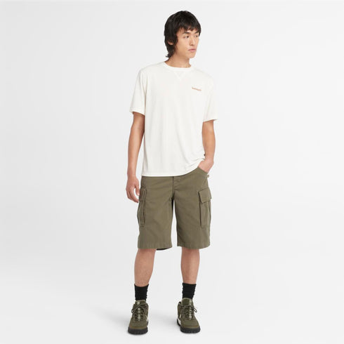 Timberland Mens Brookline Twill Cargo Short in Leaf Green
