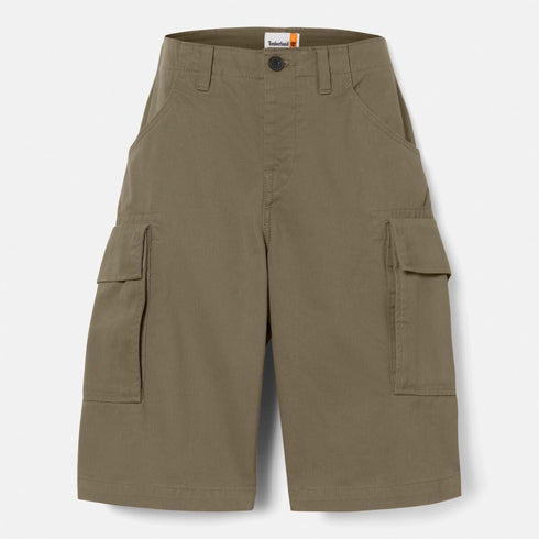 Timberland Mens Brookline Twill Cargo Short in Leaf Green