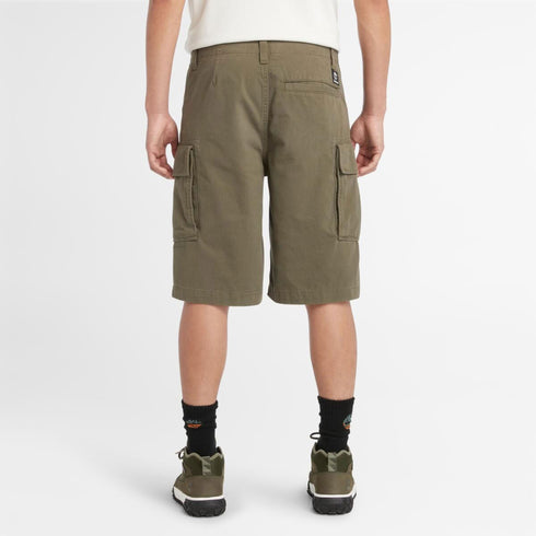 Timberland Mens Brookline Twill Cargo Short in Leaf Green