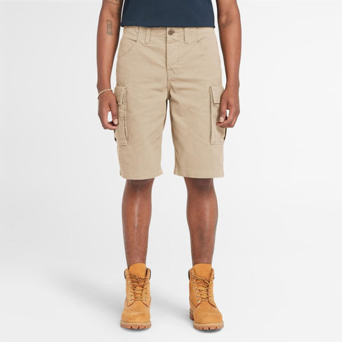 Timberland Mens Brookline Twill Cargo Short in Lemon Pepper