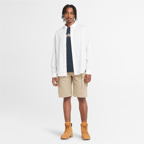 Timberland Mens Brookline Twill Cargo Short in Lemon Pepper