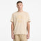 Timberland Mens Garment Dye Logo Graphic Tee in Beige