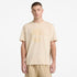 Timberland Mens Garment Dye Logo Graphic Tee in Beige