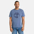 Timberland Mens Garment Dye Logo Graphic Tee in Blue