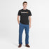 Timberland Mens Kennebec River Linear Logo Short Sleeve Tee in Black