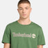 Timberland Mens Kennebec River Linear Logo Short Sleeve Tee in Green