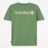 Timberland Mens Kennebec River Linear Logo Short Sleeve Tee in Green