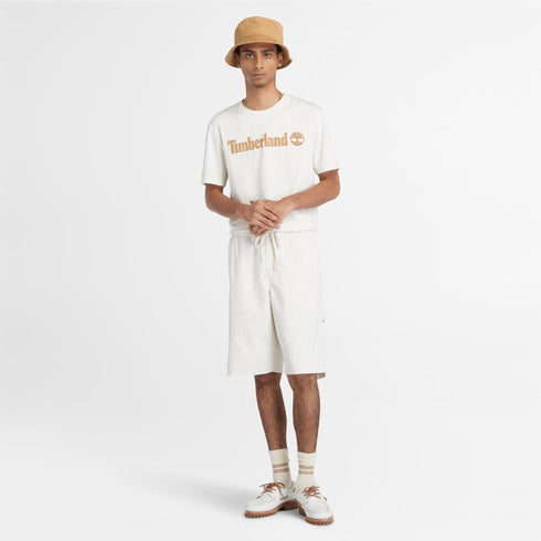 Timberland Mens Kennebec River Linear Logo Short - T-Shirt in White