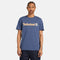 Timberland Mens Kennebec River Linear Logo Short Sleeve Tee in Blue