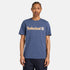 Timberland Mens Kennebec River Linear Logo Short Sleeve Tee in Blue