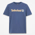 Timberland Mens Kennebec River Linear Logo Short Sleeve Tee in Blue