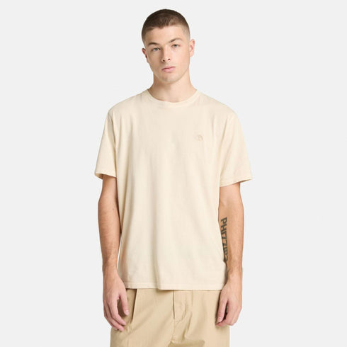Timberland Mens Dunstan River Garment Dye Short Sleeve Tee in Beige