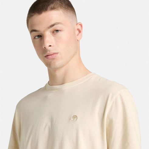 Timberland Mens Dunstan River Garment Dye Short Sleeve Tee in Beige