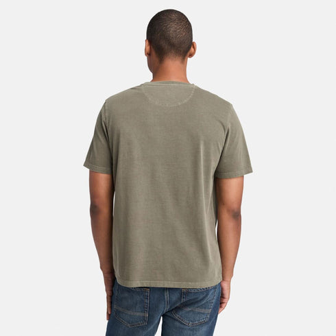 Timberland Mens Dunstan River Garment Dye Short Sleeve Tee in Green