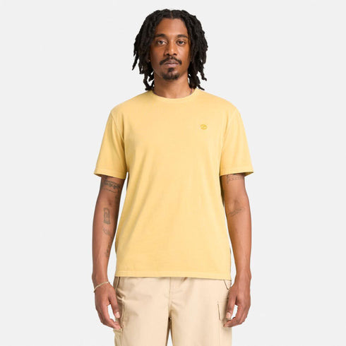 Timberland Mens Dunstan River Garment Dye Short Sleeve Tee in Yellow