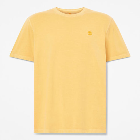 Timberland Mens Dunstan River Garment Dye Short Sleeve Tee in Yellow