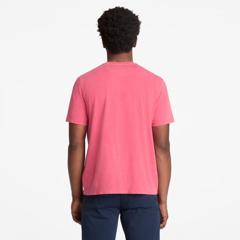 Timberland Mens Dunstan River Garment Dye Short Sleeve Tee in Red