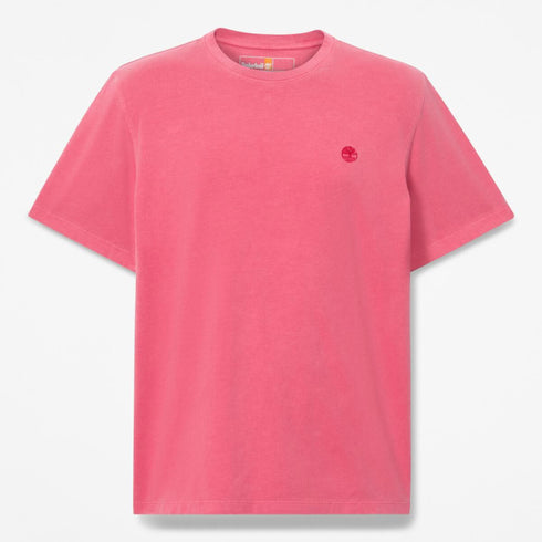 Timberland Mens Dunstan River Garment Dye Short Sleeve Tee in Red