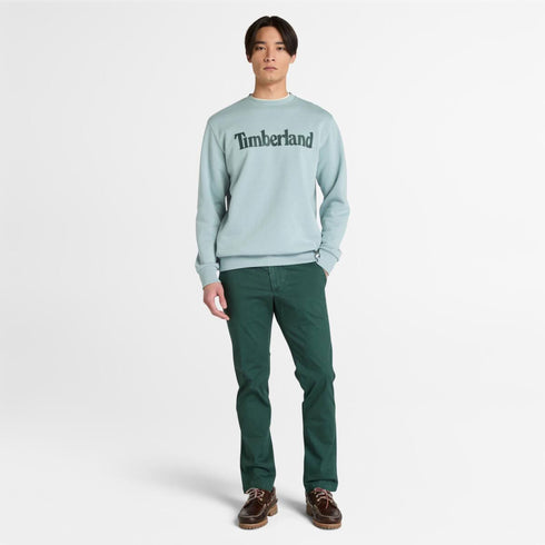 Men's Wordmark Logo Brushback Crew Neck