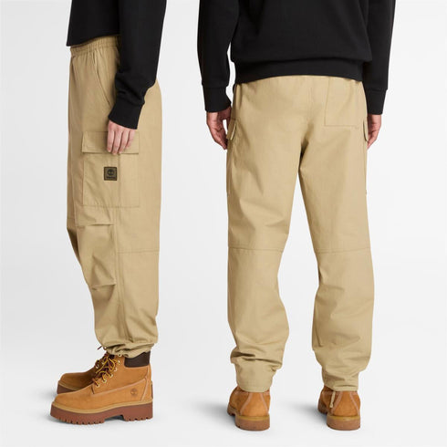 Timberland Mens Woven Badge Ripstop Cargo Pant in Lemon Pepper