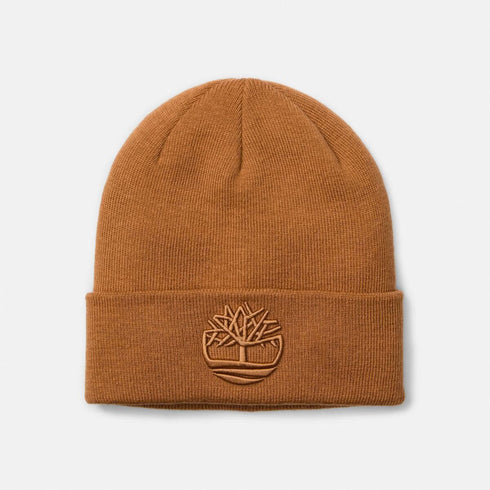 Timberland 3D Embroidery Beanie in Wheat