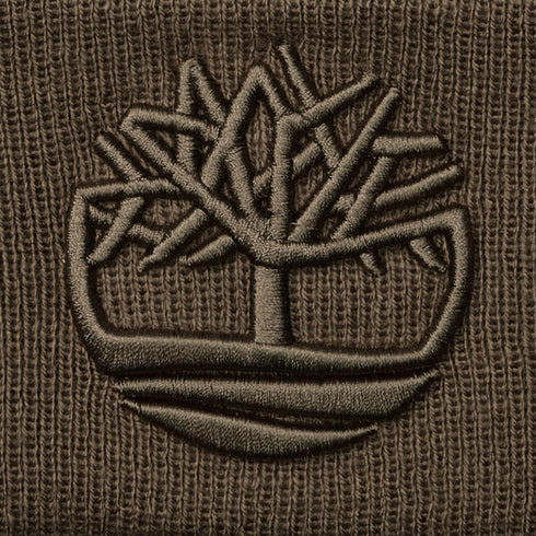 Timberland 3D Embroidery Beanie in Medium Brown