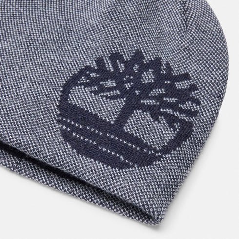 Timberland Reversible Logo Beanie in Navy