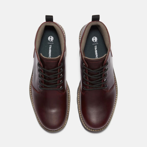 Timberland Mens Mid Lace Up Waterproof Chukka Boot in Burgundy