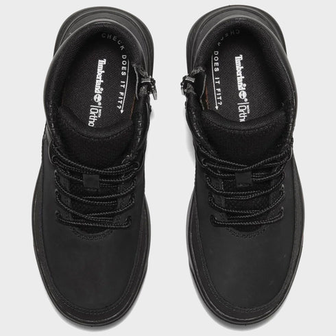 Timberland Junior Mid Lace Up With Zip Sneaker in Black