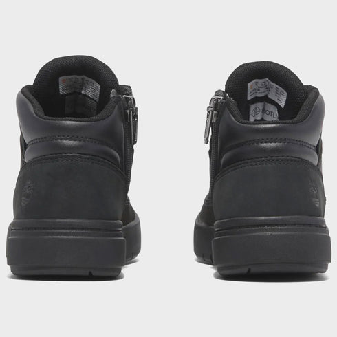 Timberland Junior Mid Lace Up With Zip Sneaker in Black