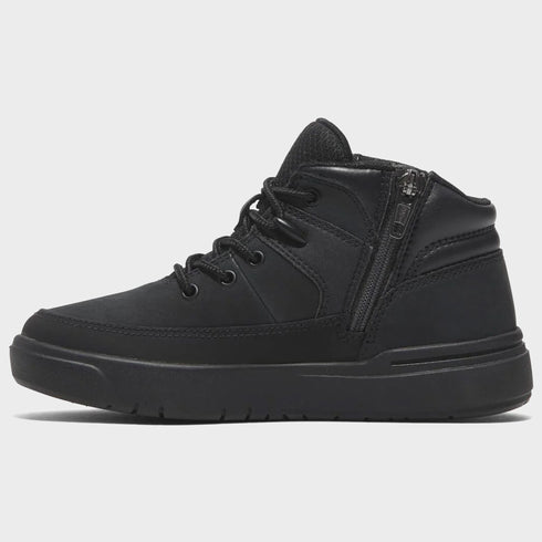 Timberland Junior Mid Lace Up With Zip Sneaker in Black