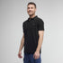 Timberland Mens Millers River Printed Neck Short Sleeve Polo in Black