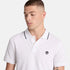 Timberland Mens Millers River Printed Neck Short Sleeve Polo in White