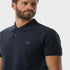 Timberland Mens Millers River Printed Neck Short Sleeve Polo in Blue