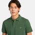 Timberland Mens Millers River Printed Neck Short Sleeve Polo in Green