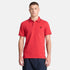 Timberland Mens Millers River Printed Neck Short Sleeve Polo in Red
