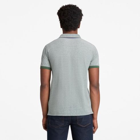 Timberland Mens Baboosic Brook Oxford Short Sleeve Polo in Green
