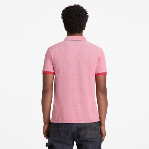 Timberland Mens Baboosic Brook Oxford Short Sleeve Polo in Red