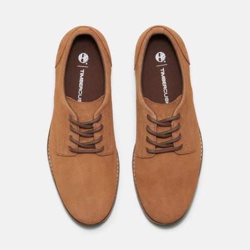 Timberland Mens Britton Square Lace Up Shoe in Rust Suede