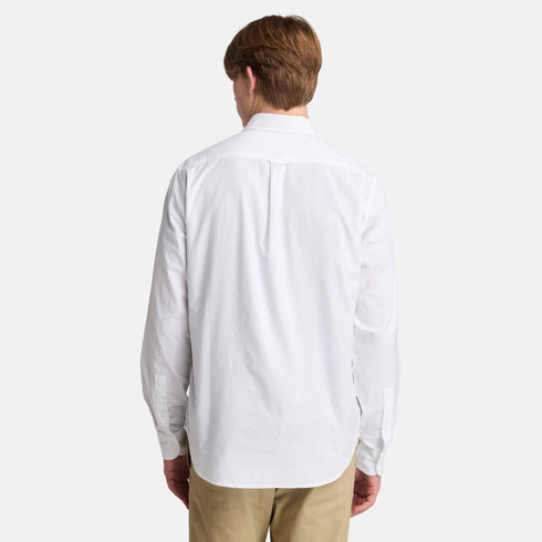Timberland Mens Gale River Yarn Dyed Oxford Ls Shirt in White