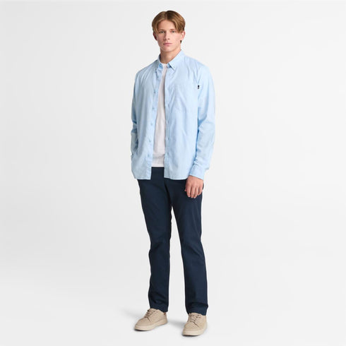 Timberland Mens Gale River Yarn Dyed Oxford Ls Shirt in Blue