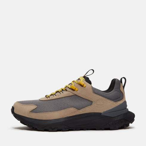 Timberland Mens Motion Access Low Lace Up Waterproof Sneaker in Md Grey Mesh W Beige