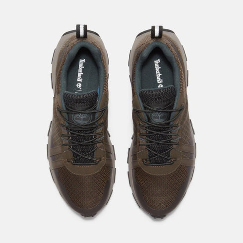 Timberland Mens Low Lace Up Waterproof Sneaker in Dark Brown