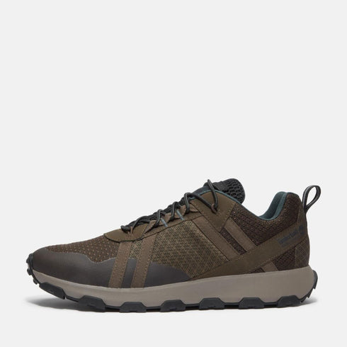 Timberland Mens Low Lace Up Waterproof Sneaker in Dark Brown