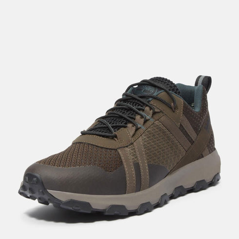 Timberland Mens Low Lace Up Waterproof Sneaker in Dark Brown