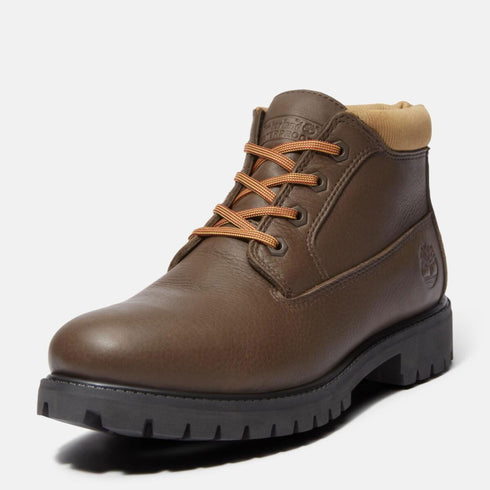 Timberland Mens Mid Lace Up Waterproof Chukka Boot in Dark Brown