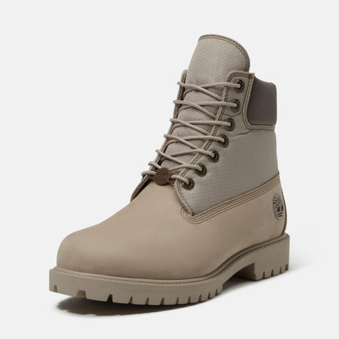 Timberland Mens 6 Inch Lace Up Waterproof Boot in Light Beige