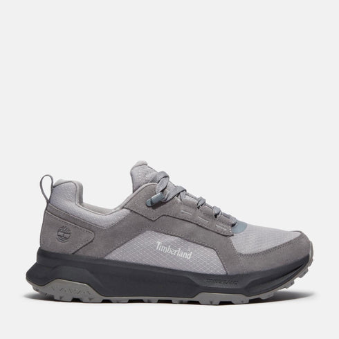 Timberland Mens Low Lace Up Waterproof Sneaker in Medium Grey