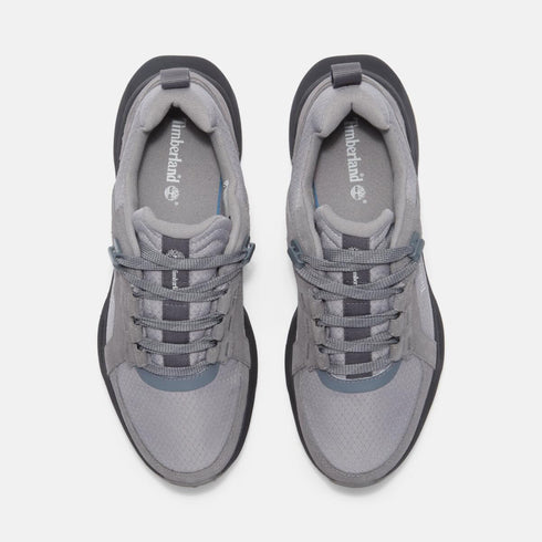 Timberland Mens Low Lace Up Waterproof Sneaker in Medium Grey