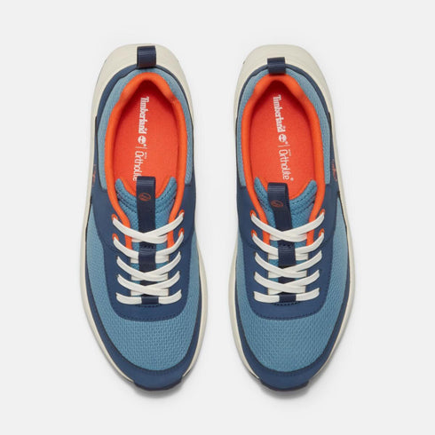 Timberland Junior Low Lace Up Sneaker in Medium Blue